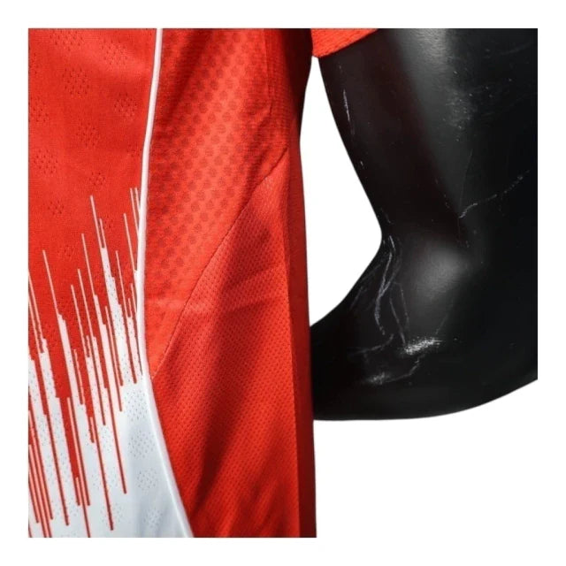 Camisa Bayern de Munique I 25/26 - Jogador Adidas Masculina - Vermelha com detalhes em branco
